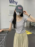 Toloer Short-Sleeved T-Shirt Women's Wear 2024 New Thin Temperament Summer Leisure Versatile Students Short