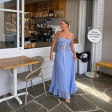 Women's Dress 2025 Summer Slings With Bows Sweet Blouse Folded Fairy Half-Dress Suit