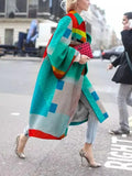 Spring And Autumn Wishebay Long Horn Sleeve Coat Print Loose Wind Coat