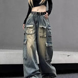 High-Street Wide-Legged Jeans Women's Autumn New Low-Waist Design Feel Loose And Show The Trend Of Skinny Trousers-Outfit