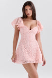 Summer Romantic Sweet Girl Spirit Girl Wind Fresh V-Neck Dress Dress Elegant