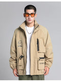 Autumn And Winter Millard Color Men And Women Korean Version Thin Padded Clothes Digital Printing Multi-Pocket Work Wind Autumn And Winter Coat Charge Man-Outfit