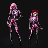 Toloer Spot 2024 Halloween Costume Dance Horror Skull Parent-Child Jumpsuit Woman-Outfit