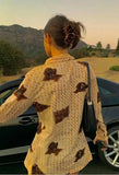 Printed Long Sleeve Blouse-Outfit