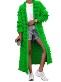 Toloer New Women's Wear Tassel Knitted Jacket-Outfit
