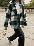 Vintage Pockets Oversized Plaid Shacket-Outfit