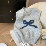 Knit Bow Vest-Outfit