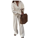 Autumn New Women's Solid Color Dress Short Top Repair Knitted Trousers Two