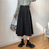 Toloer High Waist Skirt Female 2023 Autumn And Winter New Korean Version Show Thin Long Skirt Popular Big Swing A-Word Skirt