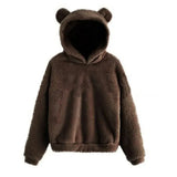Winter New Plush Rabbit Ear Hooded Double-sided Velvet Warm Cute Sweater Casual Home Loose Pullover Fashion Tops-Outfit