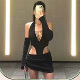 Toloer V-Neck Hanging Back Jumpsuit New Summer Women's Fashion Rope Short Skirt Two Set Women-Outfit