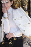 Basic Women Single Breasted Elegant Korean Style Long Sleeve O-Neck Cardigan Fashion All-match Jackets Autumn