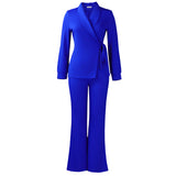 Women's Clothing 2025 Autumn And Winter 2025 New Female Fashion Temperament Tied With Blazer Pants Two-Set