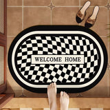 Toloer Fragrant Wind Bathroom Anti-Slip Floor Mat Toilet Toilet Shower At The Door Of The Suction Speed Dry Foot Mat Door Mat-Outfit