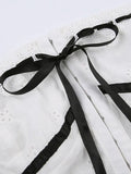 bandeau top with broderie lace to