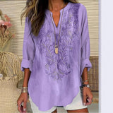 Women's Clothing Spring And Autumn Small V-Neck Long Sleeves Independent Day Crumums Simple Casual Temperament T-Shirt Long