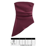 Women's Clothing 2025 Spring New New Fashion Folding Decoration Asymmetrical With Pad Shoulder Dress