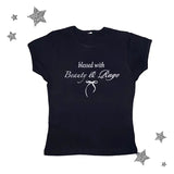 Beauty and Rage Text Graphic Top-Outfit