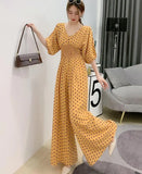 Jumpsuits Woman Dolka Pot High Waist V-neck Chiffon Loose Skinny Elegant