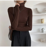 2022 New Autumn Winter Knitting Slim Turtleneck Sweater Solid Bottoming Long Sleeve Minimalist Women Pullover Jumper2022 New Autumn Winter Knitting Slim Turtleneck Sweater Solid Bottoming Long Sleeve Minimalist Women Pullover