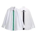 New Matching Zipper Loose Version Shirt 2617001-Outfit