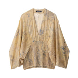 Feng 2025 Summer New Women's Bohemia Holiday Fashion Printed Stamp