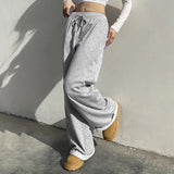 Casual Solid Color Sweatpants-Outfit