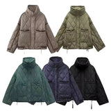 New Casual Loose-Fitting Lingidical Collar Long-Sleeved Cotton Jacket