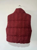 Cable Knit Zipper Puffer Vest-Outfit