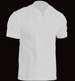 Men's Fitness Plus-Size Sports T-Shirt Men's Elastic Cotton Pocket Short-Sleeved Summer V-Neck Polo