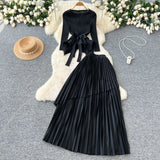 Folded T-Shirt With Irregular Hembo Skirt Dress Suit