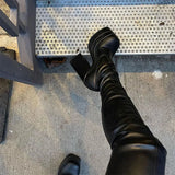 Platform Banquet Over Knee Boots-Outfit
