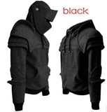 Hooded Elbow-Wearing Mask Fagroom Fagroom Faeling Fagmouse Solid-Color Coat Tunic