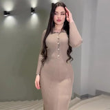 Summer New Women's Pure Color Collar Simple Long