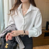 New Blouse Women Casual Striped Top Shirts Blouses Female Blusas Casual Ladies Office Blouses