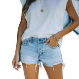 New Autumn And Winter Casual Straight Trousers Mid-Rise Wash Water Cowgirl Shorts