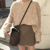 New Winter Sweater Women Pullover Girls Tops Knitting Vintage Long Sleeve Autumn Elegant Female Knitted Outerwear Warm