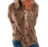Loose Oversized Urban Leisure Long Sleeves T-shirt Printed