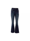 Multi-Pocket Slim Horn Jeans Woman-Outfit