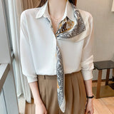 Women Chiffon White Blouse Shirt Women Tops Long Sleeve Blouse Women Blusas Mujer De Moda 2021 Blouses Femme Shirts