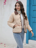 Station New Cotton-Padded Clothes Ins Cotton-Padded Light Cotton-Padded Jacket 2024 Spring And Autumn Fashionable Ladies' Small Fragrant Style Jacket-Outfit