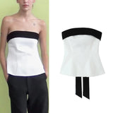 Women's Clothing 2025 Spring New Fashion Bump Back Bow Trim