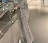 Autumn Winter 2 Pieces Women Sets Knitted Tracksuit 2022 New Turtleneck Sweater and Wide Leg Jogging Pant Pullover