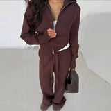Autumn New Women's Solid Color Dress Short Top Repair Knitted Trousers Two