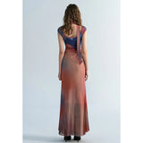 Backless Maxi Dress Women 2024 Summer Bodycon Elegant Sexy Tie Dye Outfits Ladies Birthday Party Club Dresses-Outfit