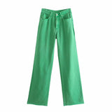 New Spring Style Is High-Waisted And Thin, Loose Straight Trousers, Casual Wide-Leg Pants 6147001-Outfit
