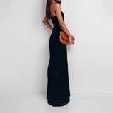 2025 New Women's Sleeveless Sexy Solid-Colored Broad-Legged Trousers