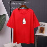 7 color Printed T Shirt Women 2020 New Harajuku Korean Oversized 100% Cotton Summer Tees Ins Soft Female
