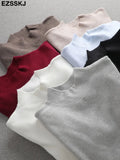 Basic Turtleneck Slim Sweater Pullover Women Autumn winter Casual long Sleeve Sweater For women Female Chic Jumpers