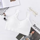 women Bustier Unpadded Bandeau Bra Vest 2020 new solid sleeveless tanks tops sportwear bra